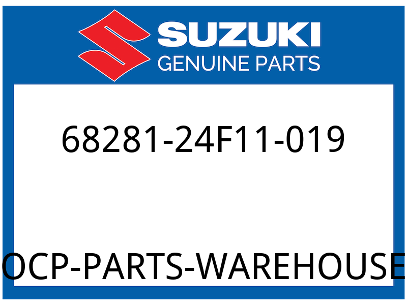 Suzuki OEM Part 68281-24F11-019 .EMBLEM,"SUZUKI" (BLACK)