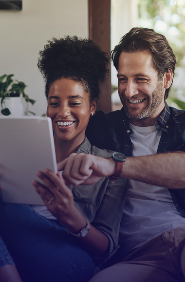 couple comparing options