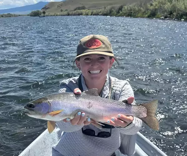 									Madison river fly fishing in montana during ealry june
															