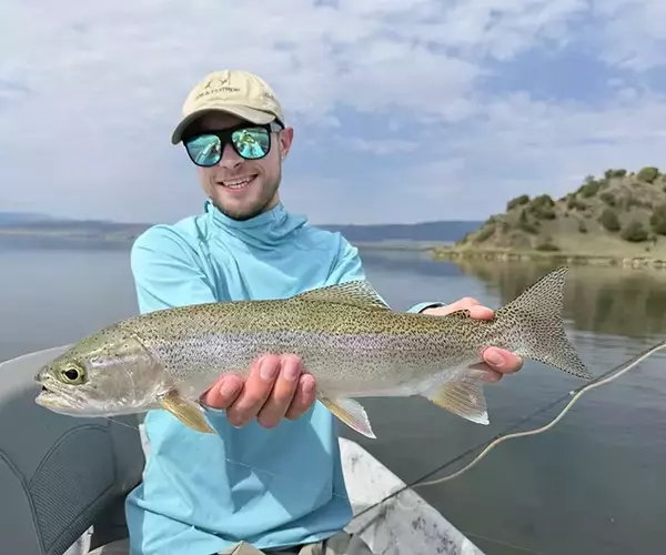 									Gulper fishing ennis lake rainbow trout
															