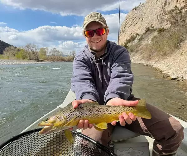									April 2026 brown trout from bozeman fly fishing trip
															