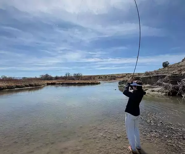 									Montana fly fishing in spring 2026 with flip flops
															
