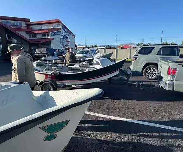 									Drift boat fly fishing clackacraft and hyde
															