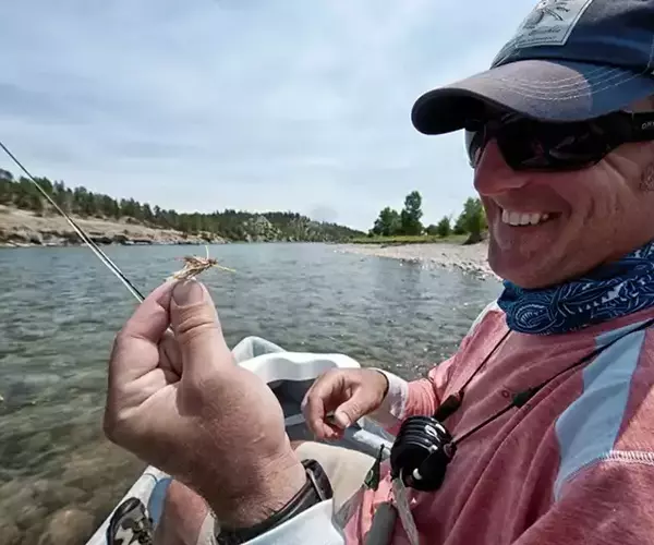 									Choosing the right fly pattern for a day fly fishing the Yellowstone River near Big Timber, Montana
															
