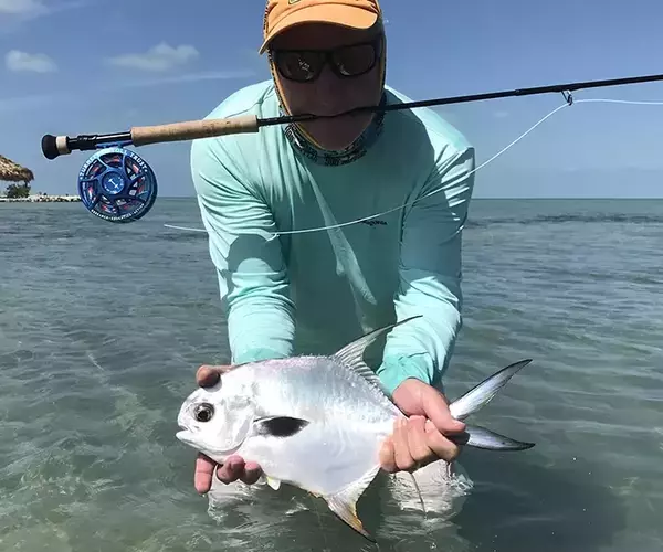 									Belize fly fishing el pescador grandpa permit
															