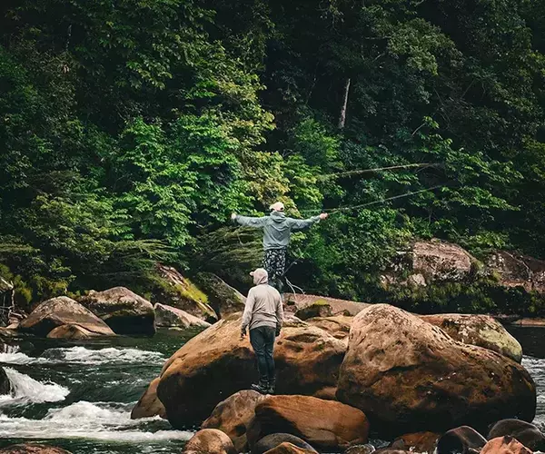 									Bolivia fly fishing for golden dorado rock hopping
															