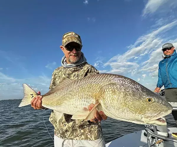 									Venice louisiaina redfish fly fishing last redfish of trip
															