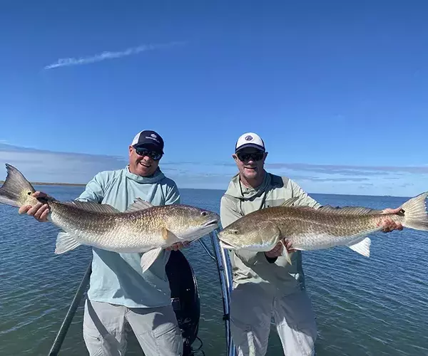 									Cocodrie louisiana redfish fly fishing double bulls
															