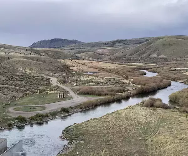 									Beaverhead river fishing near clark canyon reservoir
															