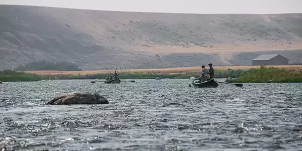Anglers fishing and floating the legendary Madison River near MacAtee Bridge