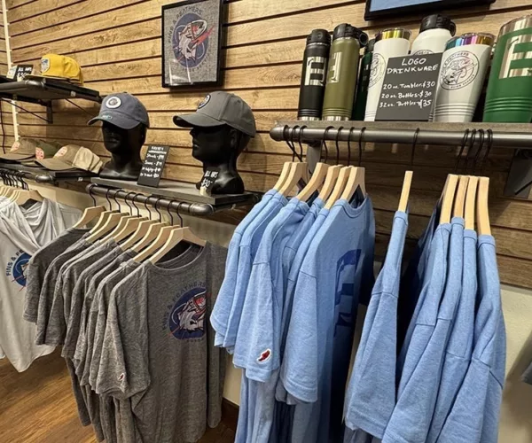 									Fins and feathers guide service bozeman montana location clothing display
															