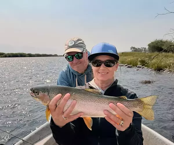 									Madison river rainbow trout from a bozeman montana fly fsihing trip auguts 2026
															