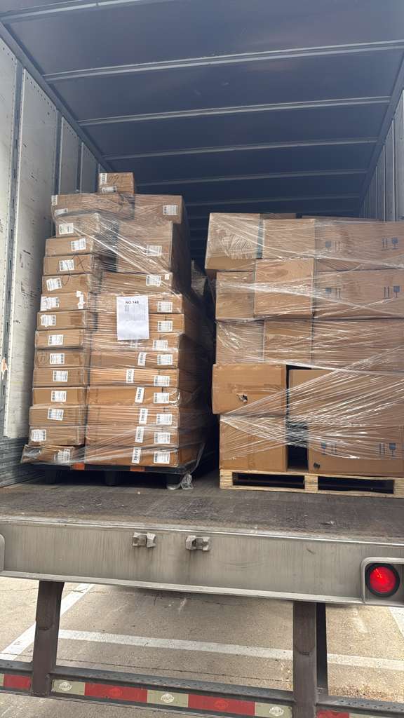 Pallets loaded on the trailer and ready to roll!