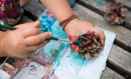 Reggio Emilia classrooms often utilize natural materials such as leaves, rocks, sticks, and pinecones as well as found or recycled items, to inspire creativity, problem-solving, and self-directed learning experiences.