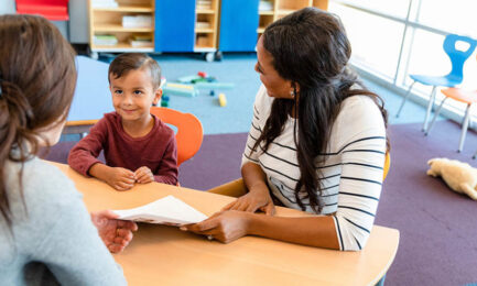 Early childhood educator demonstrating preschool parent engagement best practices