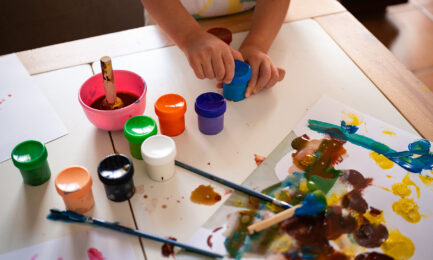 A woman practices mindfulness and meditation.