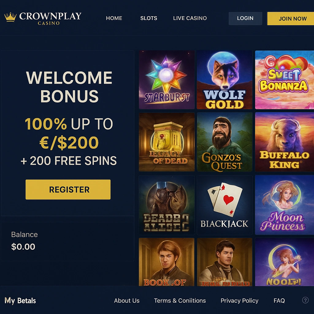 CrownPlay interface