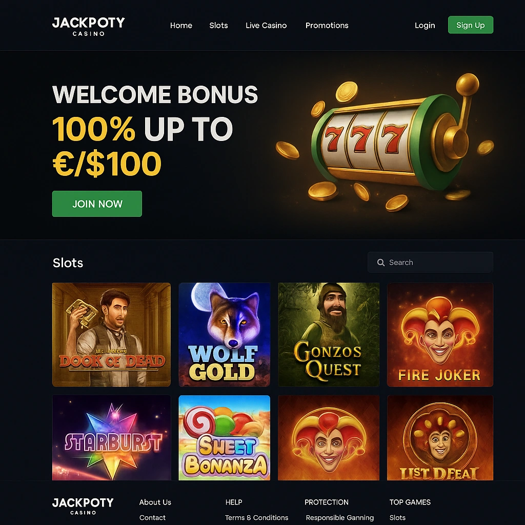 Jackpoty interface