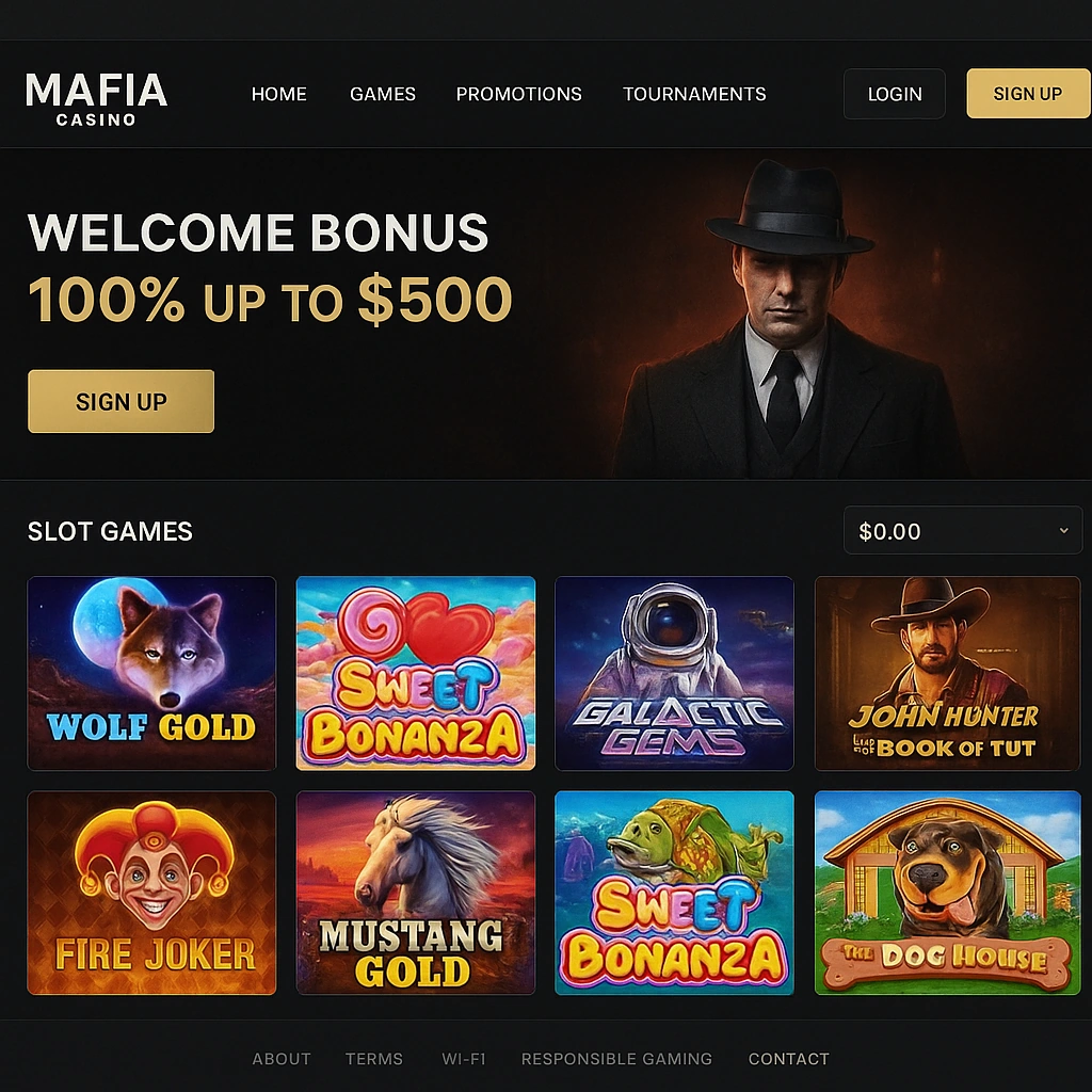 Mafia Casino interface