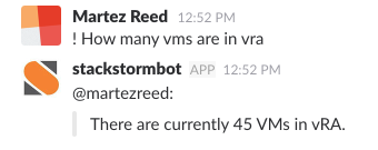 vRA7 Chatops with StackStorm