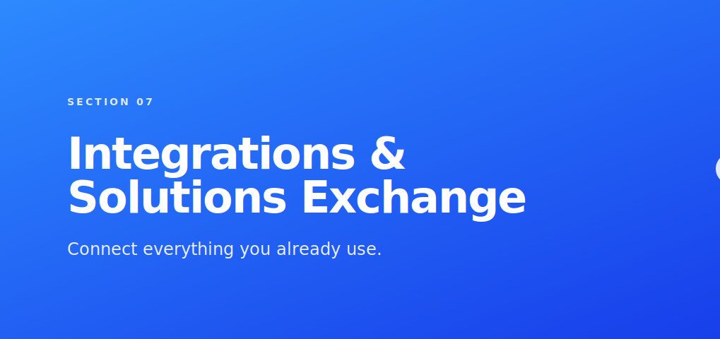 Integrations & Solutions Exchange