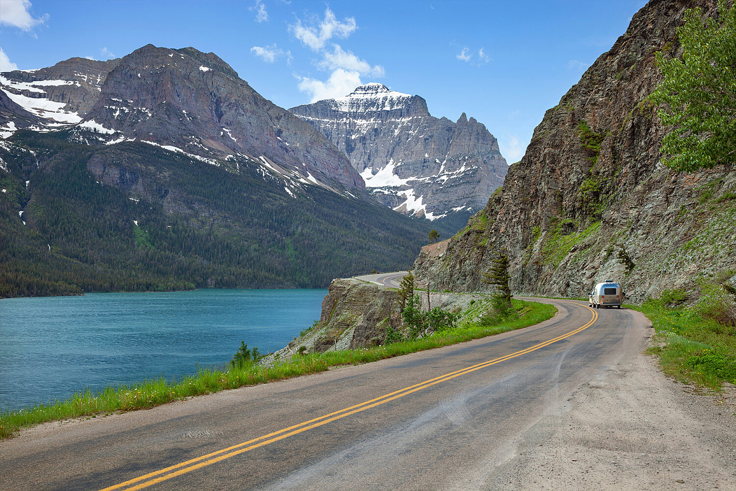  
											 Going to the Sun Road in Glacier National Park during summer
										  										 
