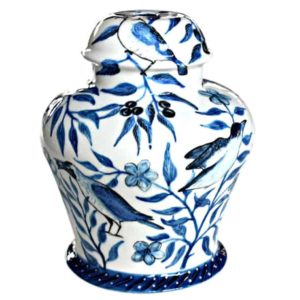 Margie’s Lamp Medium (Birds Blue)