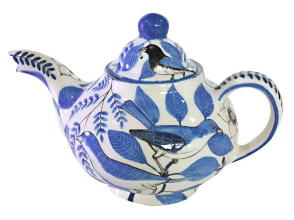 Tea for Two Pot (Birds Blue)