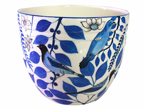Plant Holder Large (Birds Blue)