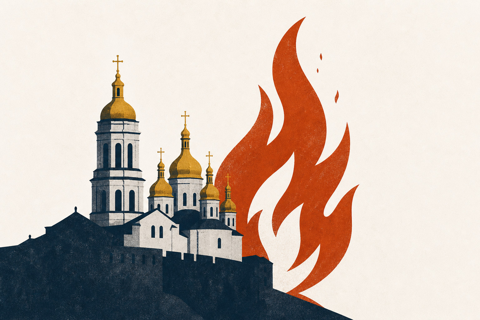 Ukraine’s historic Kyiv Pechersk Lavra monastery set on fire following major Russian attack