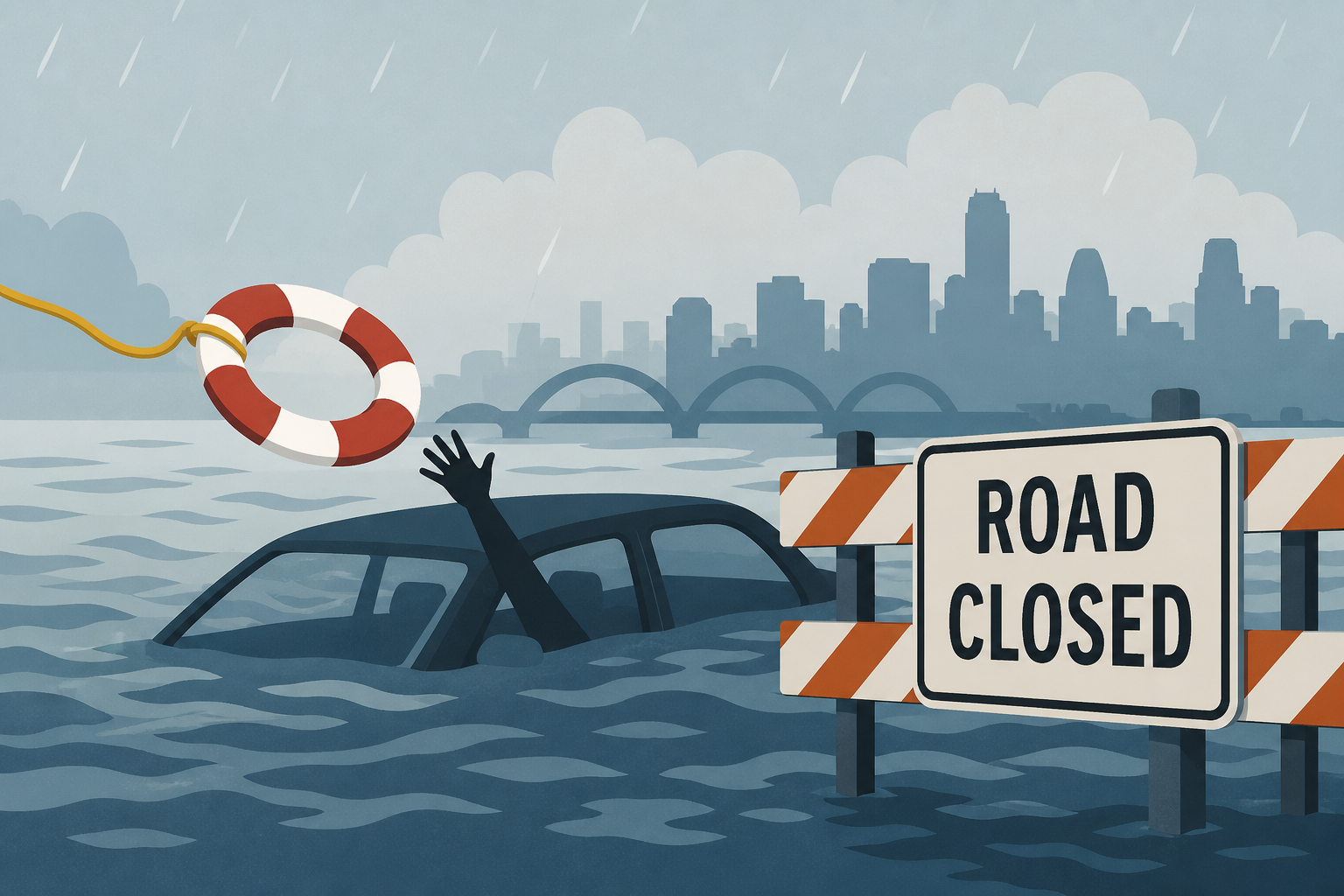 Person rescued from vehicle in Austin flash flooding as dozens of roads remain closed