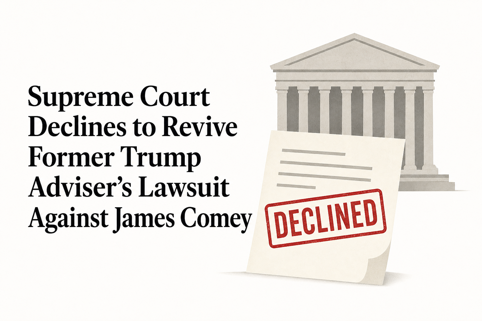 Supreme Court Declines to Revive Former Trump Adviser’s Lawsuit Against James Comey