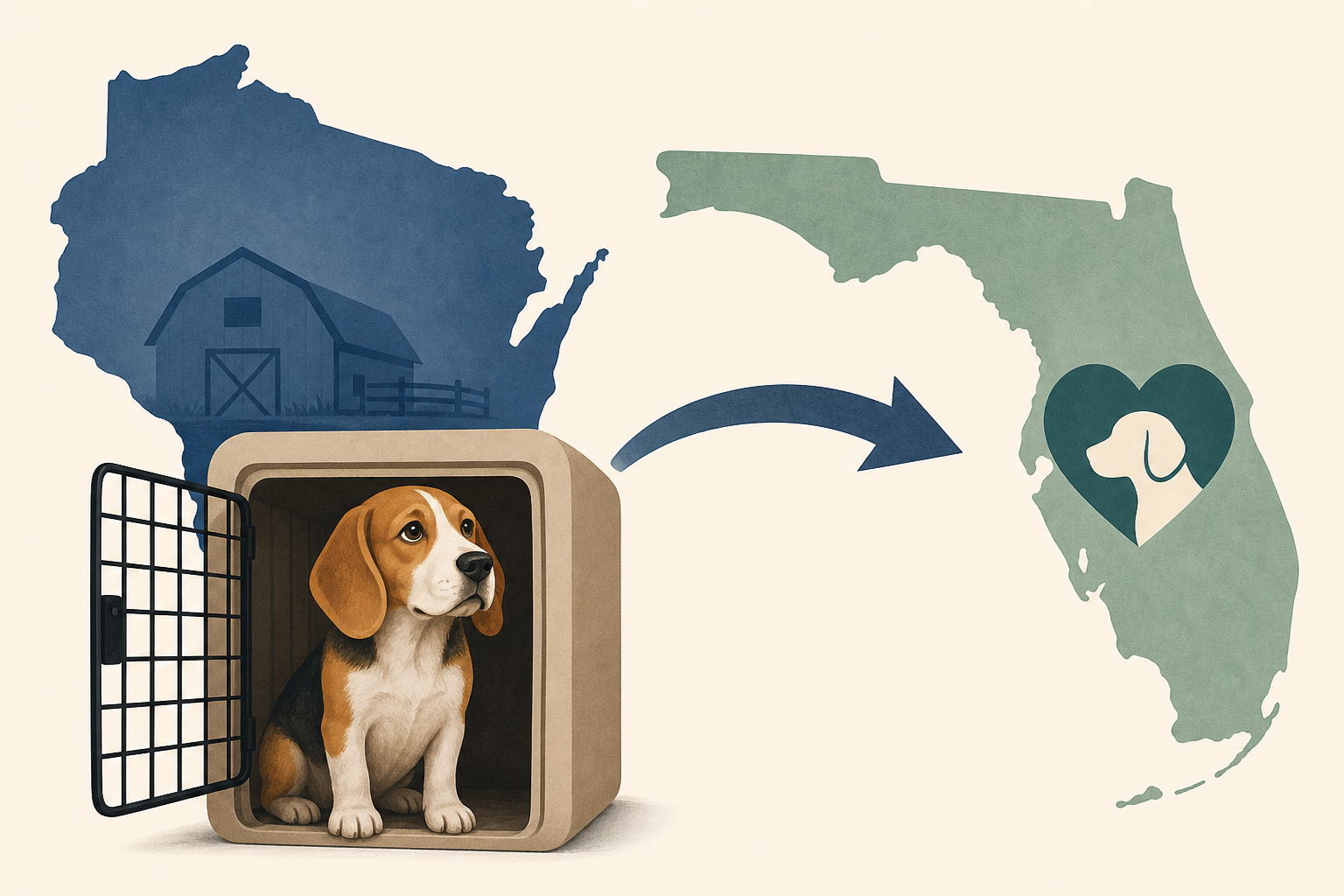 Wisconsin beagle farm closing, hundreds of dogs to be sent to Florida rescue group