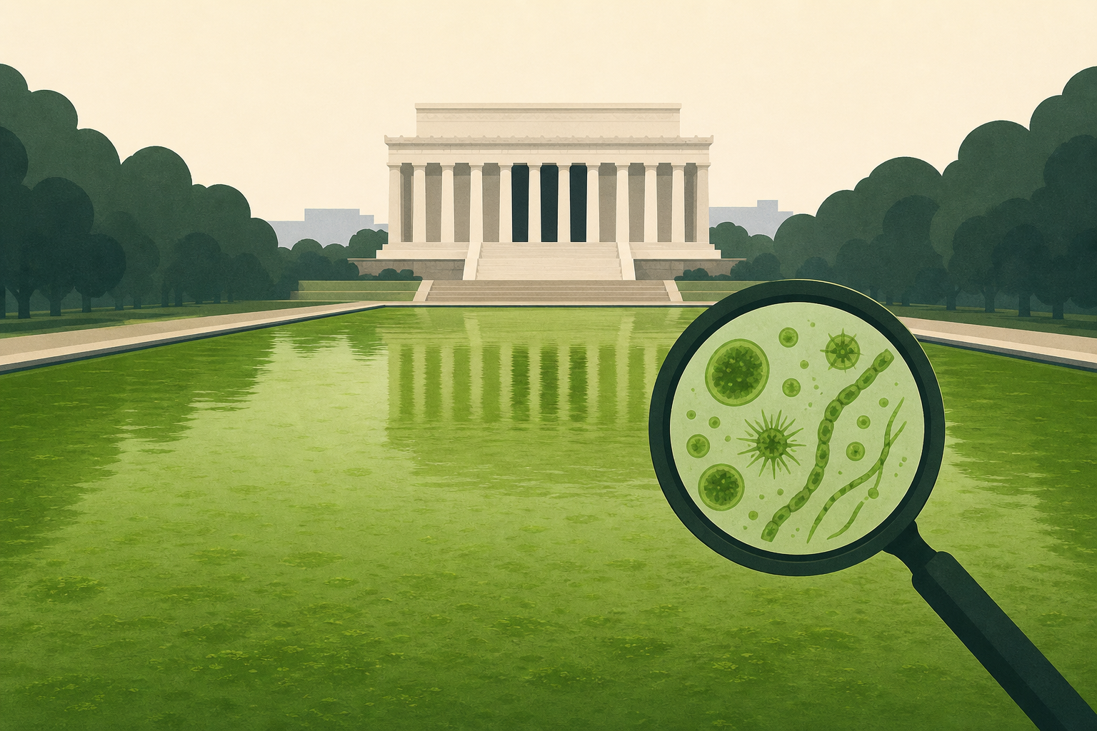 Lincoln Memorial Reflecting Pool Is Now Green: 4 Possible Reasons