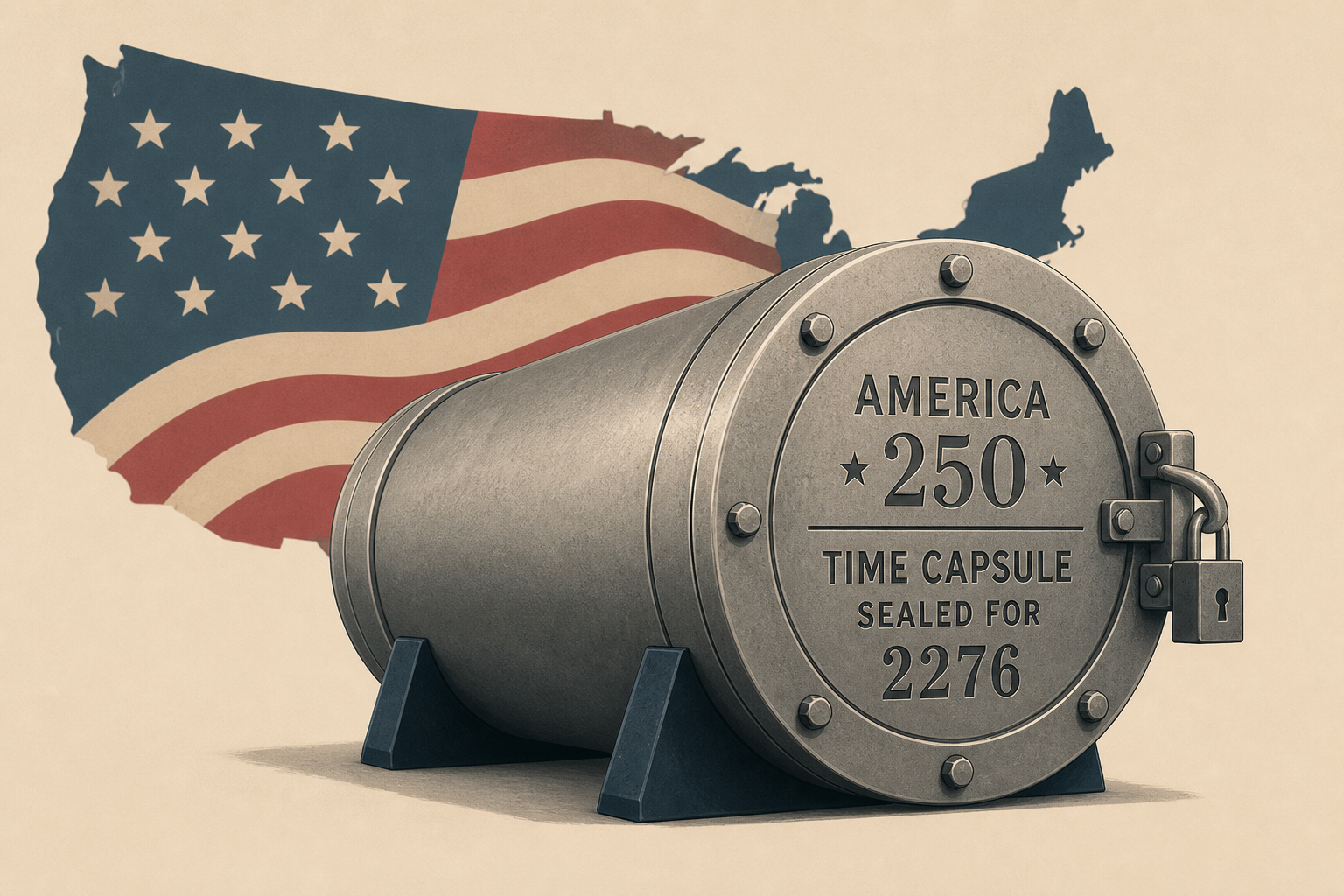 America 250 Commission Seals 900-Pound Time Capsule for 2276