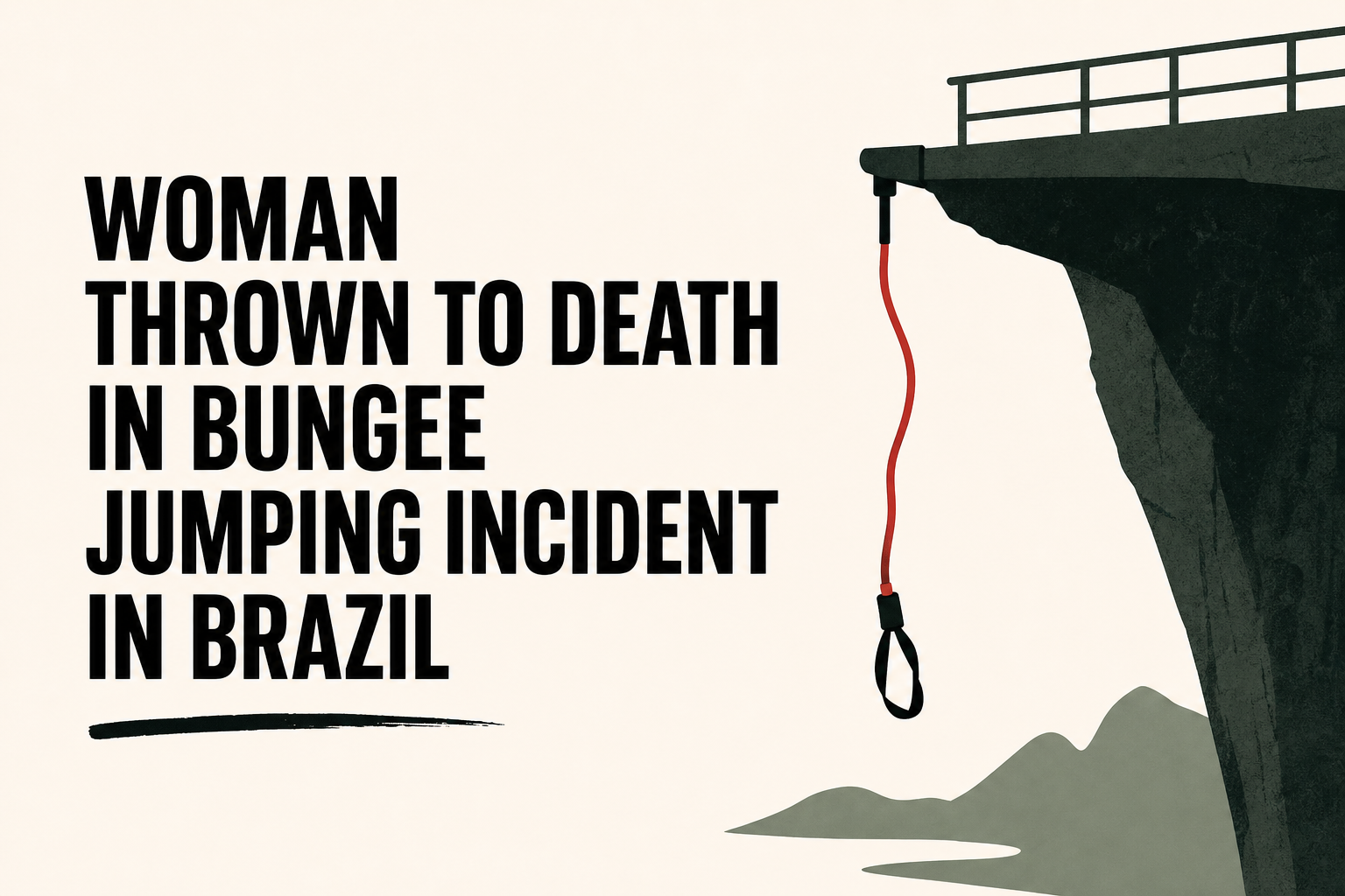 Woman thrown to death in bungee jumping incident in Brazil