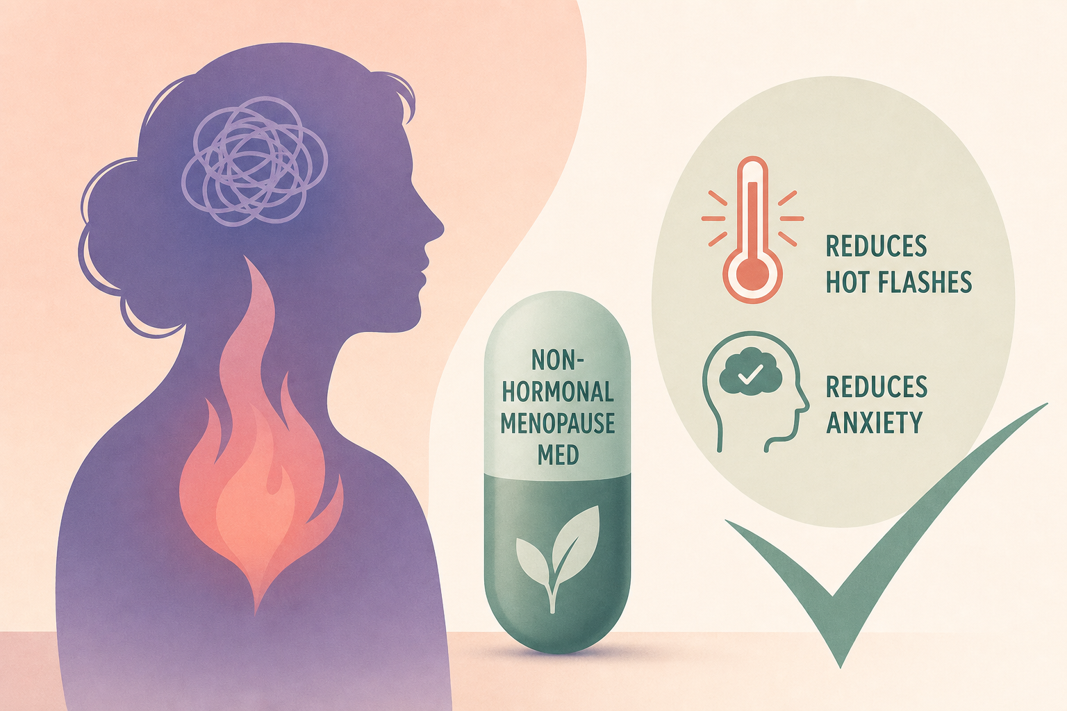 Non-hormonal menopause med reduces hot flashes, anxiety without HRT