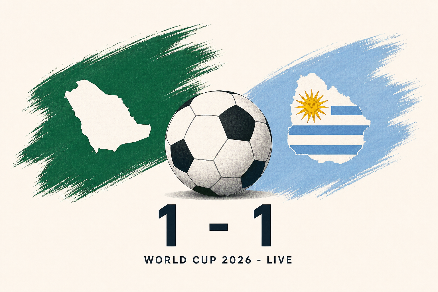 Saudi Arabia 1-1 Uruguay: World Cup 2026 - live