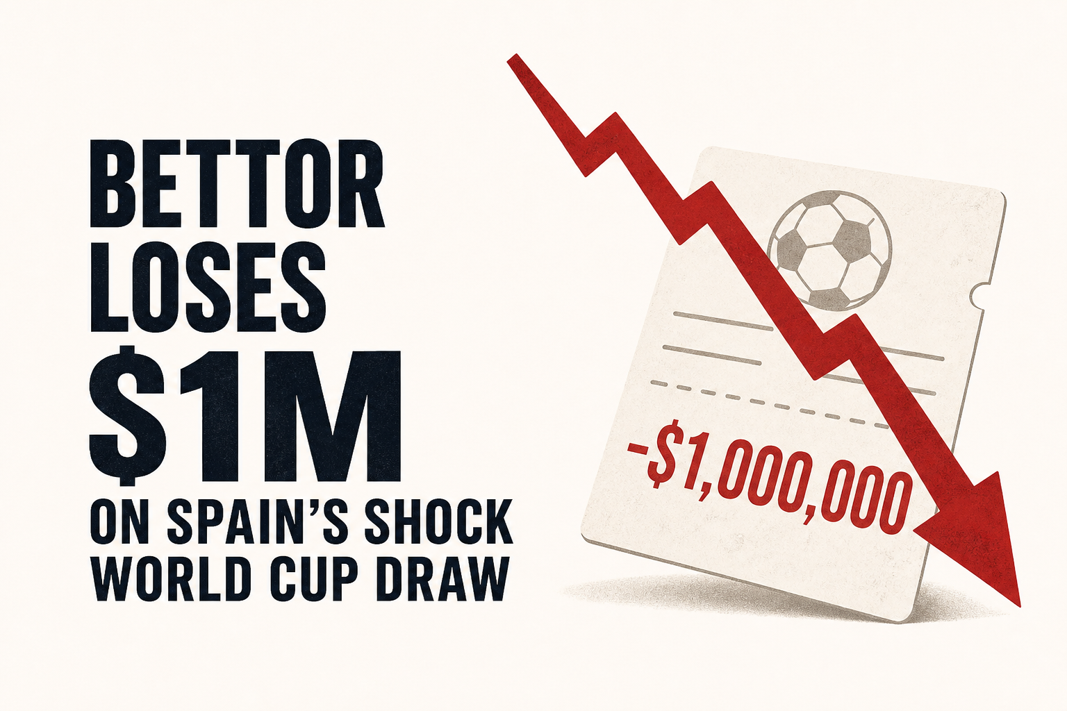 Bettor loses $1M on Spain’s shock World Cup draw