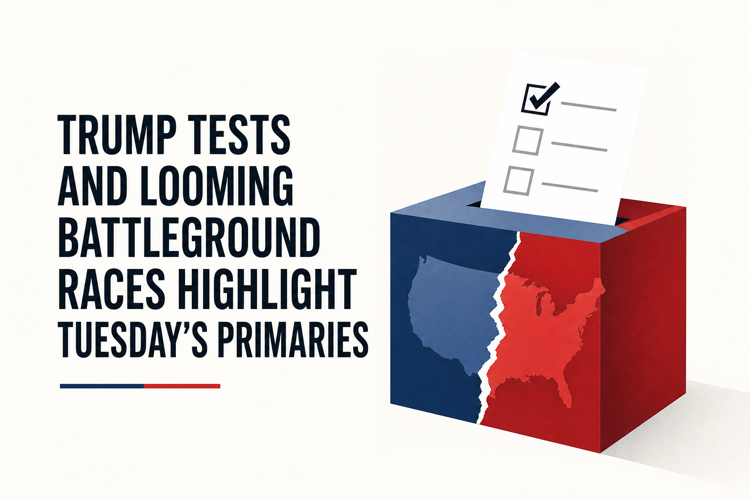 Trump tests and looming battleground races highlight Tuesday’s primaries