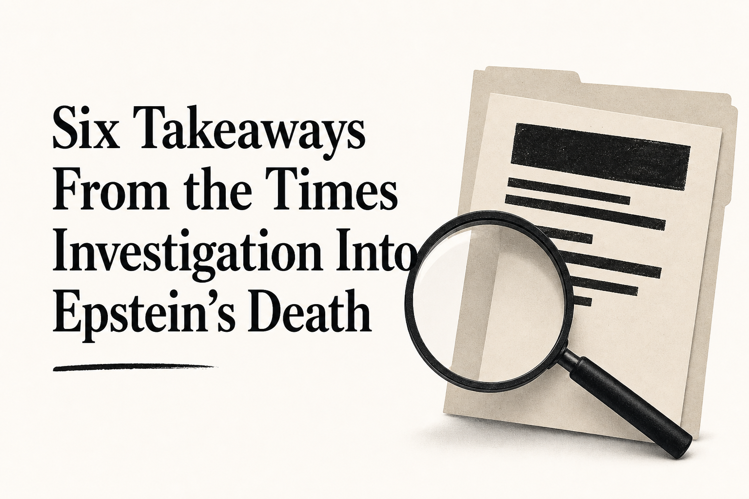 Six Takeaways From the Times Investigation Into Epstein’s Death