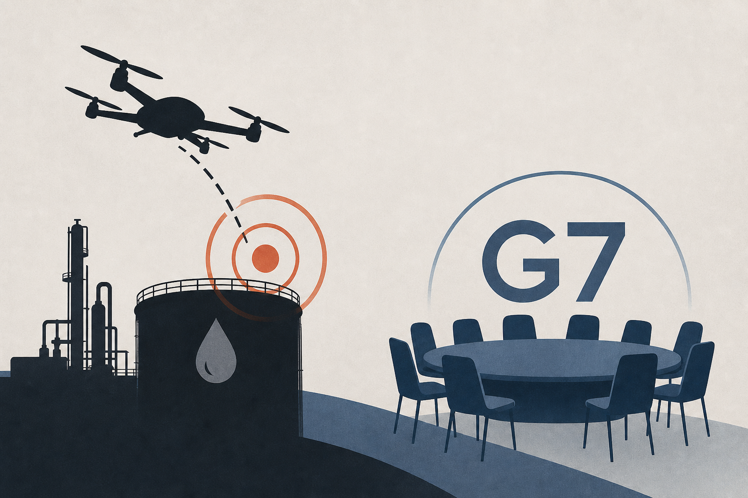 Ukraine Targets Moscow Oil Facility With Drones as G7 Leaders Meet