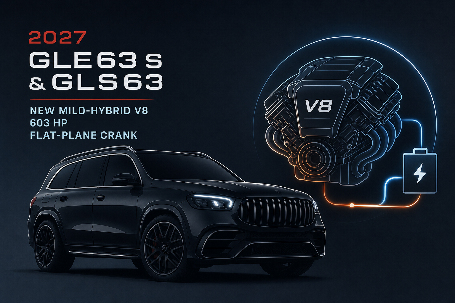 2027 Mercedes-AMG GLE63 S And GLS63 Get A New Mild-Hybrid V8 With 603 HP And A Flat-Plane Crank
