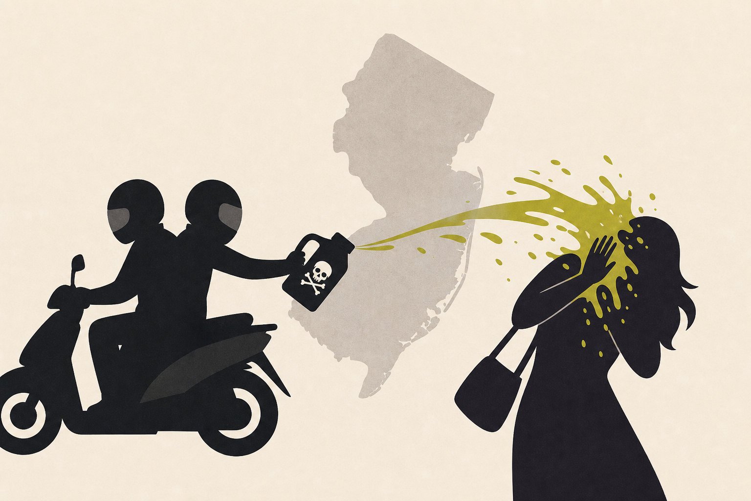 5 women injured in New Jersey after people on moped throw acid on them
