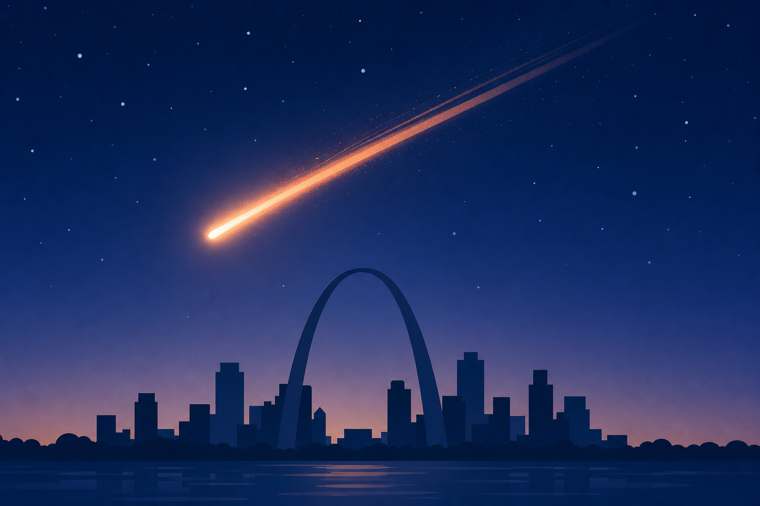Meteor streaks above St. Louis area
