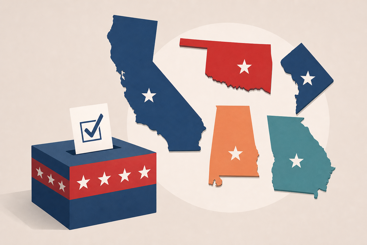 Live primary election results: California, Georgia, DC, Alabama, Oklahoma