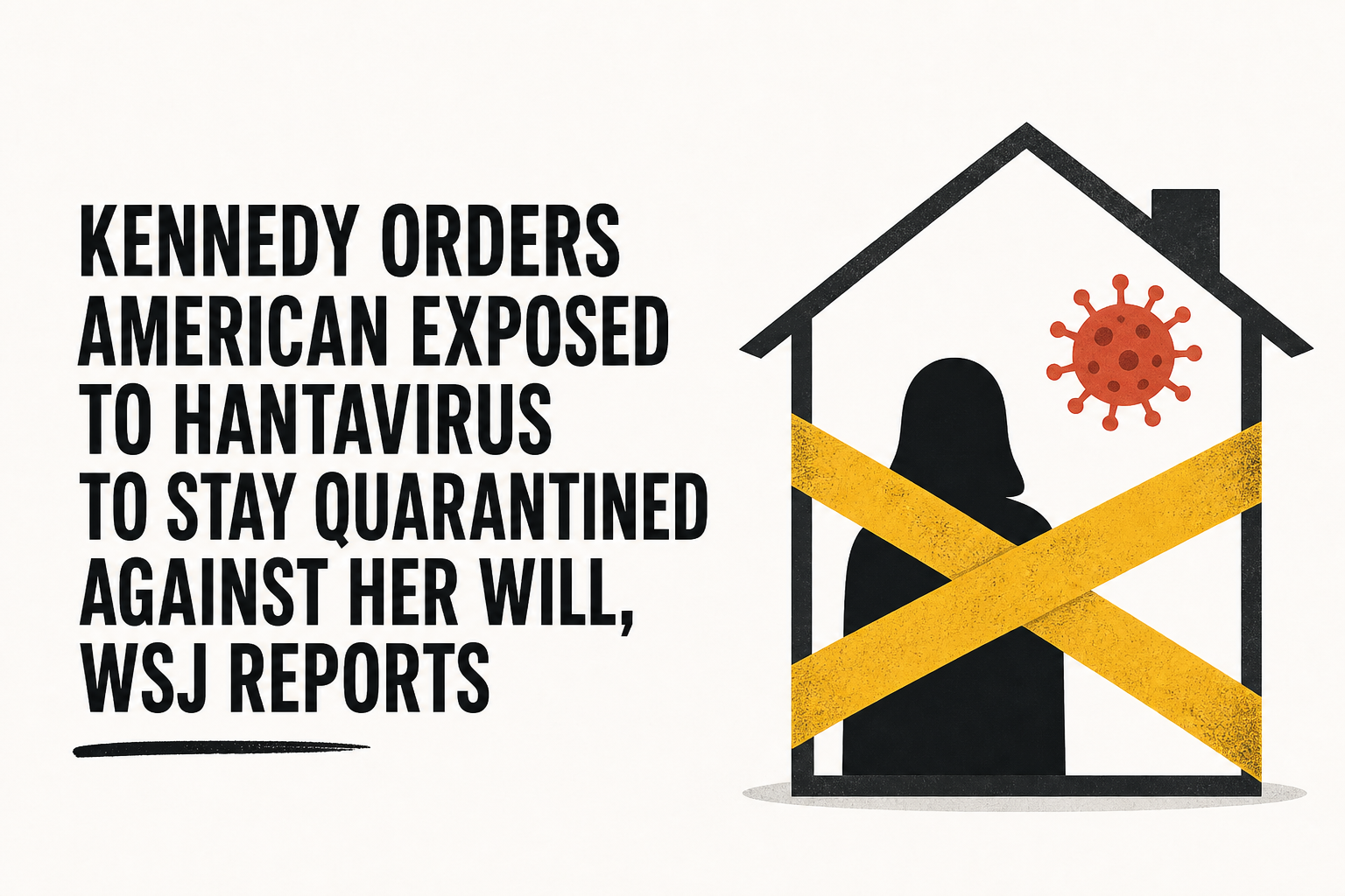 Kennedy orders American exposed to hantavirus to stay quarantined against her will, WSJ reports