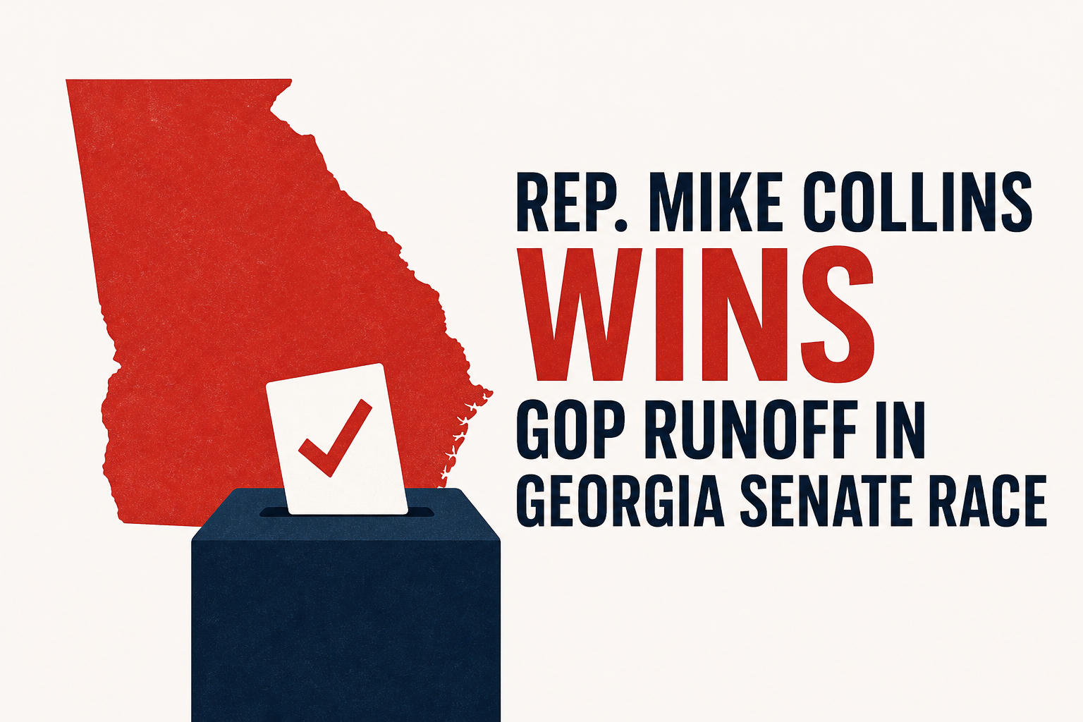 Rep. Mike Collins wins GOP runoff in Georgia Senate race