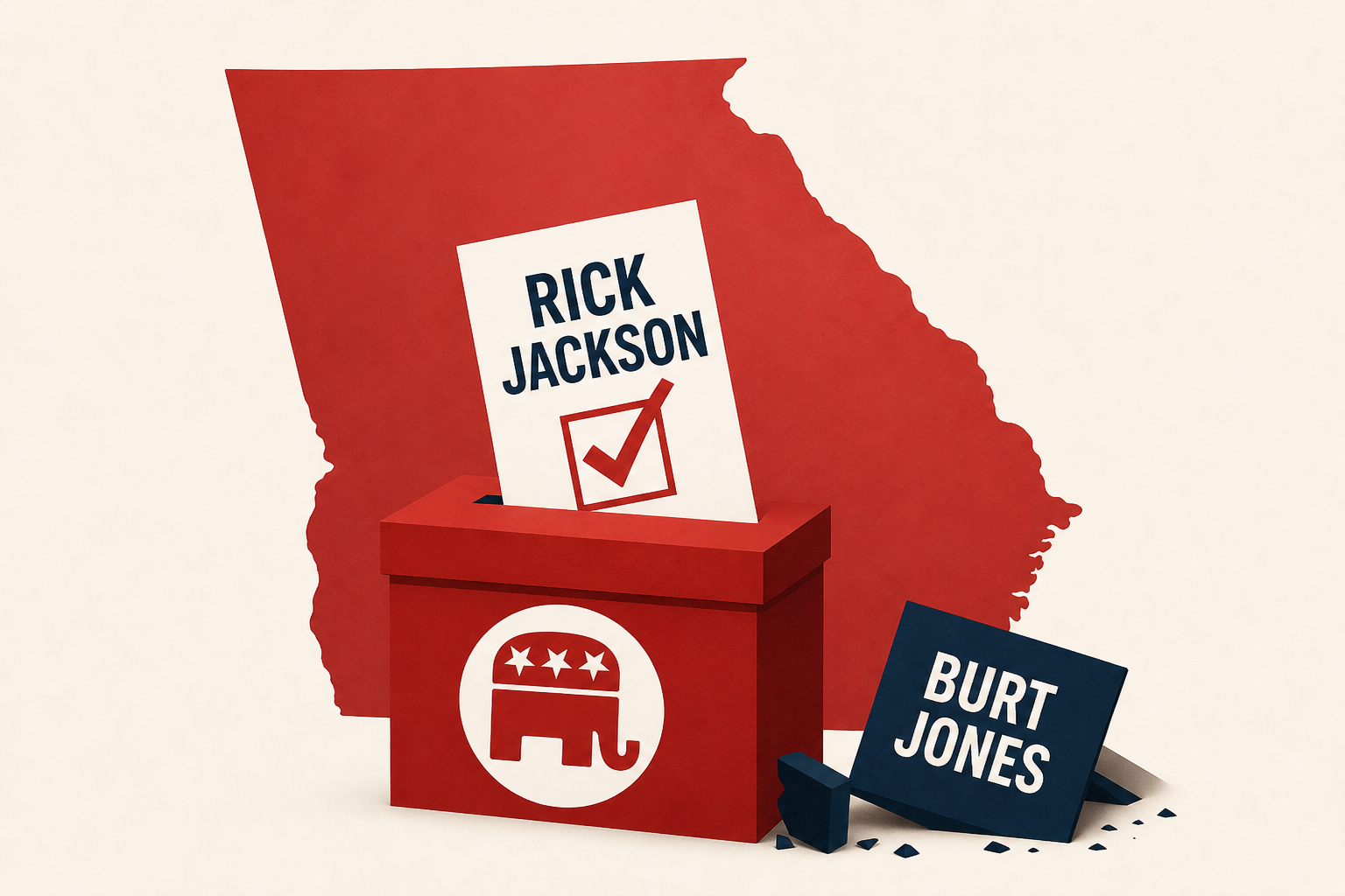 Rick Jackson topples Burt Jones, wins GOP nod for governor