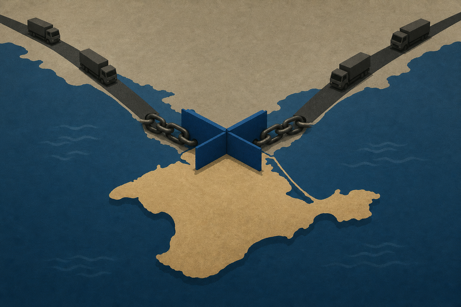 Ukraine Tries to Cut Off Crimea, Choking Russian Supply Routes
